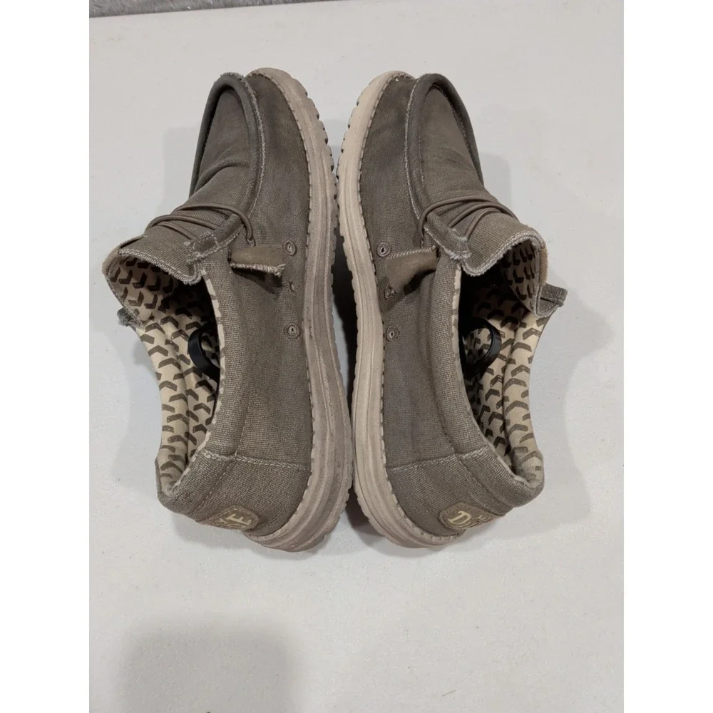 Hey Dude Mens Wally Tobocco Stretch Slip On Size 10 M